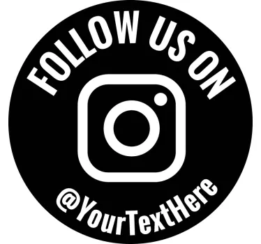 instagram monocolor ingles Shop window Decal - TenStickers