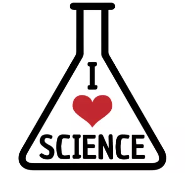 I love science test tube educational sticker - TenStickers