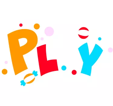 Play with coloured dots circle wall sticker - TenStickers