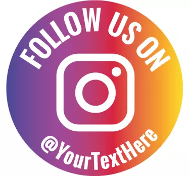 Personalised instagram circle Shop Window Decal - TenStickers