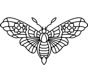 Butterfly wall decal intricate butterfly design - TenStickers