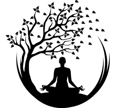 Yoga tree wall sticker - TenStickers