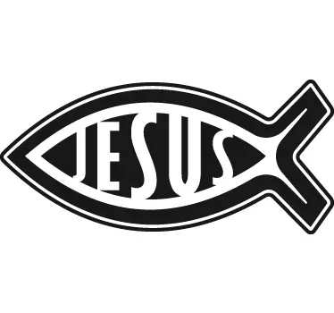 Jesus Fish Sticker - TenStickers