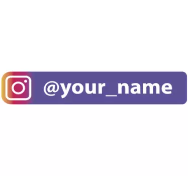 Personalised Purple Instagram logo sign sticker - TenStickers
