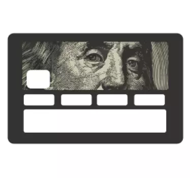Revealing dollar bill bank card sticker - TenStickers