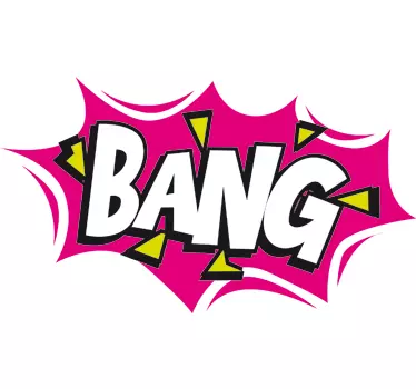 Comic Bang Laptop Sticker - TenStickers