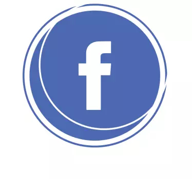 Personalised circle Facebook window decal - TenStickers