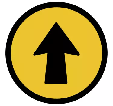 Black and Yellow Arrow floor sticker - TenStickers