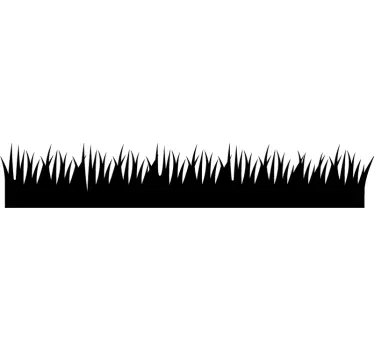 Cartoon Grass Silhouette plant decals - TenStickers
