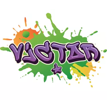 Graffiti name swirl urban decal - TenStickers