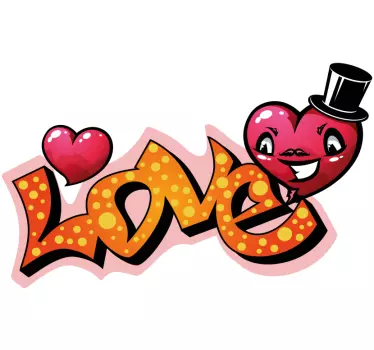 Love graffiti bubble urban decal - TenStickers
