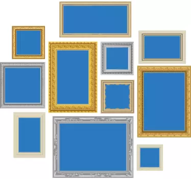 Personalisable collection frame stickers for walls - TenStickers
