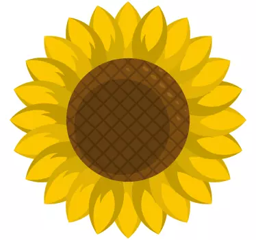 Yellow sunflower car sticker - TenStickers