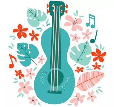 Colorful String Instrument music sticker - TenStickers