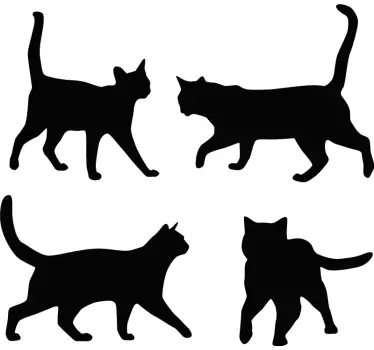 Cat sticker in every part decals for furniture - TenStickers