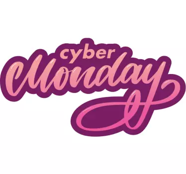 Cyber Monday Discount Event shop window sticker - TenStickers