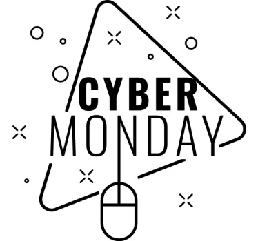 Shop window sticker cyber monday sale event - TenStickers