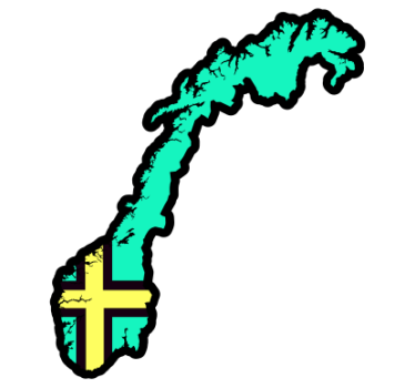 Car sticker norwegian country outline - TenStickers