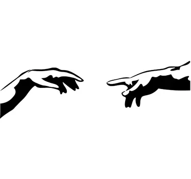 Michelangelo Divine Hands Mac Sticker - TenStickers