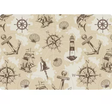 Nautical theme design laptop skin - TenStickers