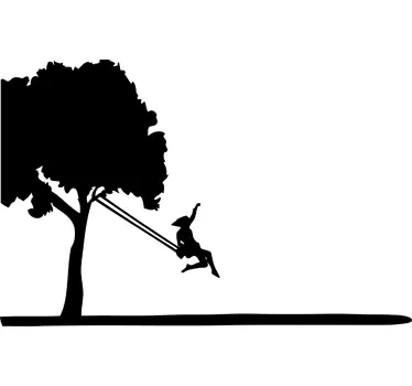 Tree Swing Macbook Sticker - TenStickers