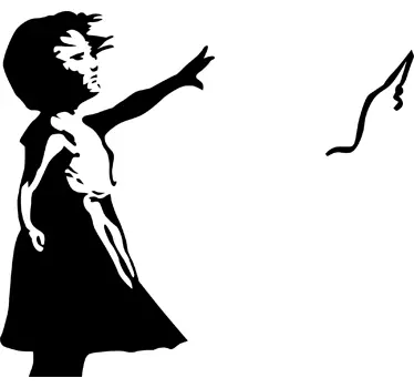 Banksy Girl with Balloon MacBook Sticker - TenStickers