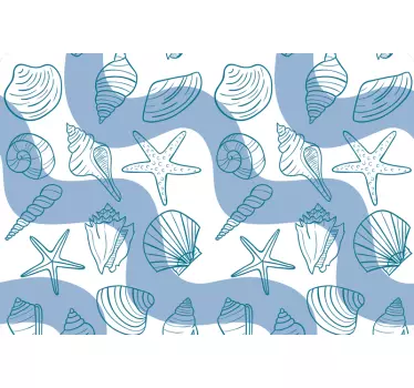 Laptop skin with marine shell designs - TenStickers