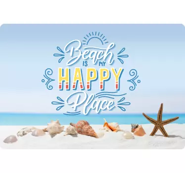 Beach Happy Place laptop skin - TenStickers