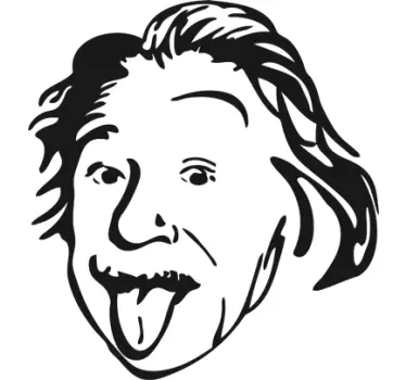 Einstein Apple Theme MacBook Sticker - TenStickers