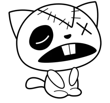 Cat Rag Laptop Sticker - TenStickers
