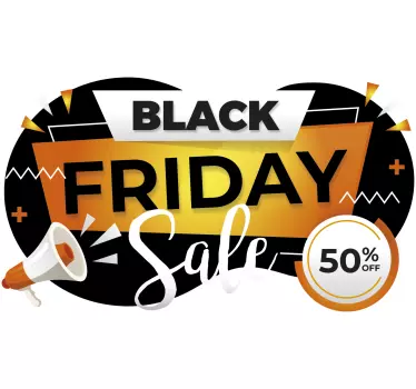 Promotional Sale Announcement Black Friday sticker - TenStickers