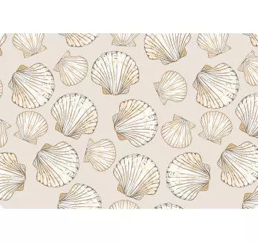 Seashell Illustration laptop skin - TenStickers