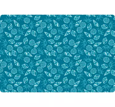 Leaves and Shells Pattern laptop skin - TenStickers