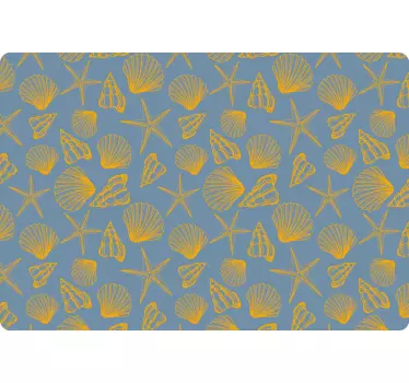 Seashell and Starfish Pattern laptop skin - TenStickers