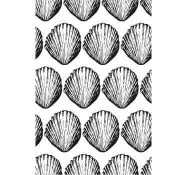 Retro Seashell Pattern window film - TenStickers