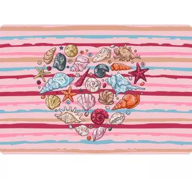 Sea Shells Arrangement laptop skin - TenStickers