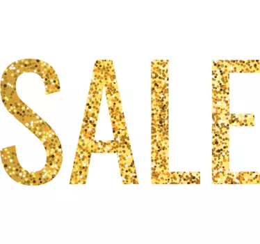 Gold glitter sale window decal - TenStickers