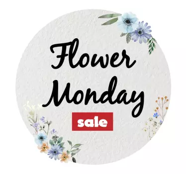 Floral Sale Announcement sales sticker - TenStickers