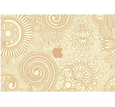 Floral MacBook Sticker - TenStickers