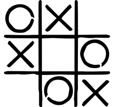 Noughts & Crosses MacBook Sticker - TenStickers
