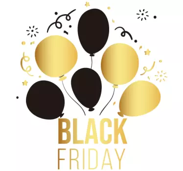 Balloon Celebration Banner shop window sticker - TenStickers