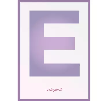 Wall sticker for kids custom purple initial - TenStickers