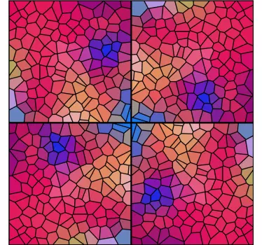 Geometric multicolour pattern for glass window decal - TenStickers