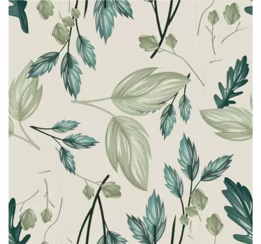 Green plants mosaic for glass window decal - TenStickers