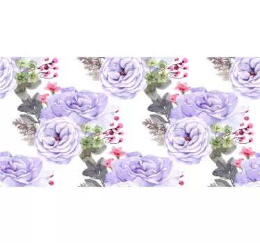Roses purple shadows nordic style for furniture - TenStickers