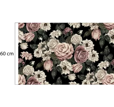 Pattern of big roses decals for furniture - TenStickers