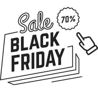 Black Friday Promotion sale sticker - TenStickers