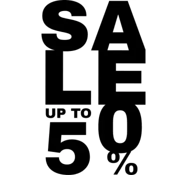 Sales up to 50% window decal - TenStickers