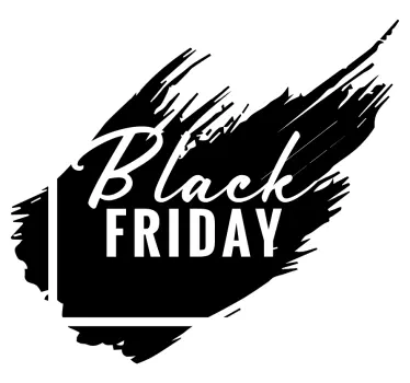Black friday graphics window decal - TenStickers
