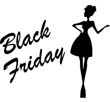 Black Friday Women window decal - TenStickers